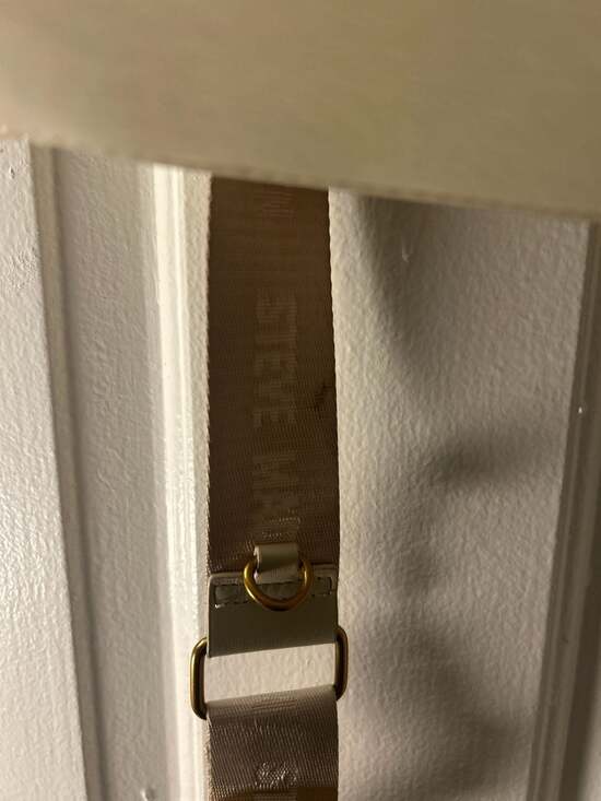 Steve Madden Bmickey Quilted Logo Plaque Satchel with Crossbody Strap in Vanilla - Picture 3 of 9